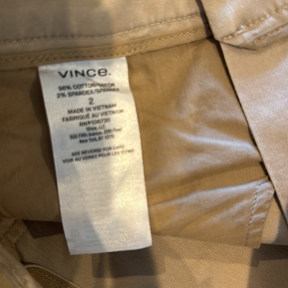 Vince beige coin pocket cropped chino pants size 2 - Picture 6 of 6